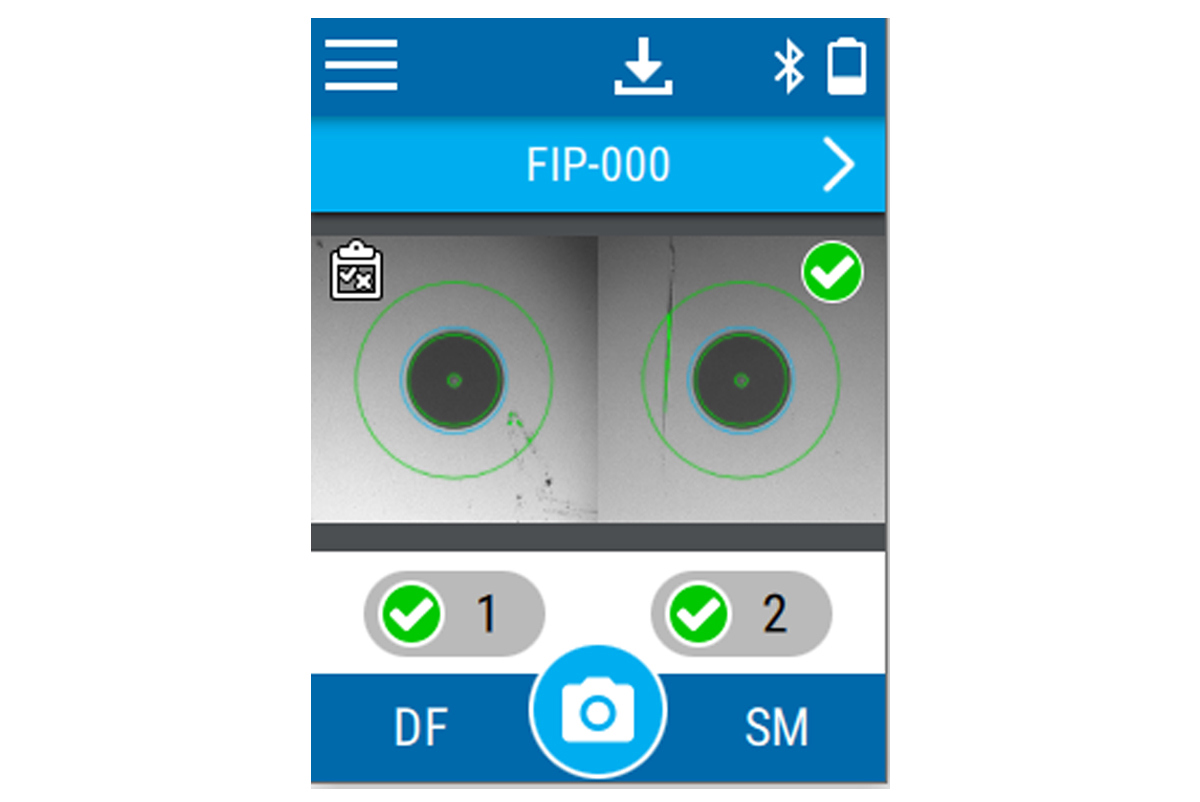 Support for simultaneous inspection of two ferrules of duplex connectors