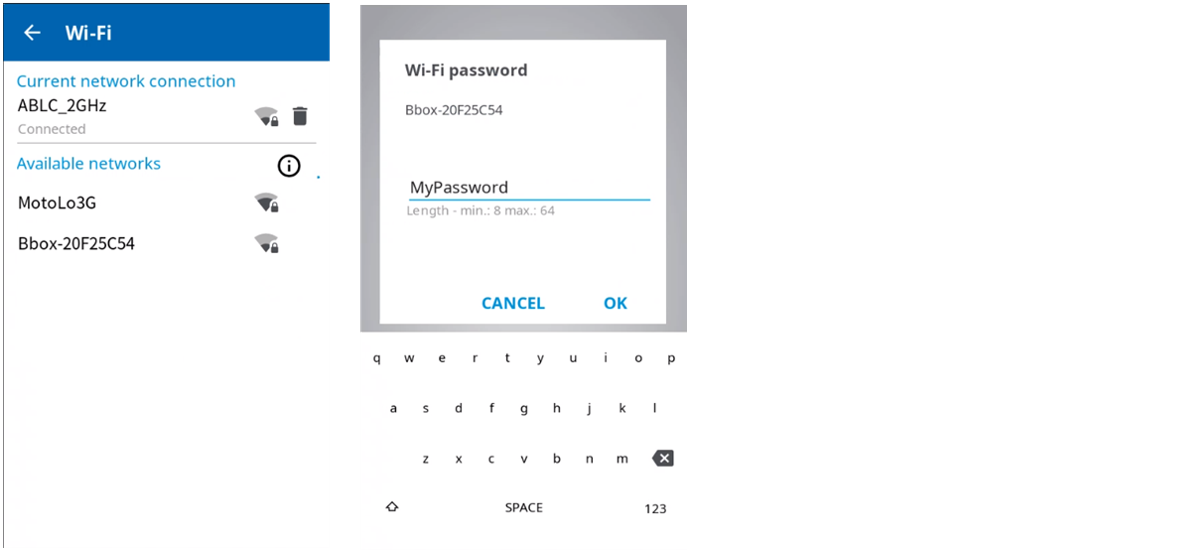 Connect to new Wi-Fi networks directly from OX1