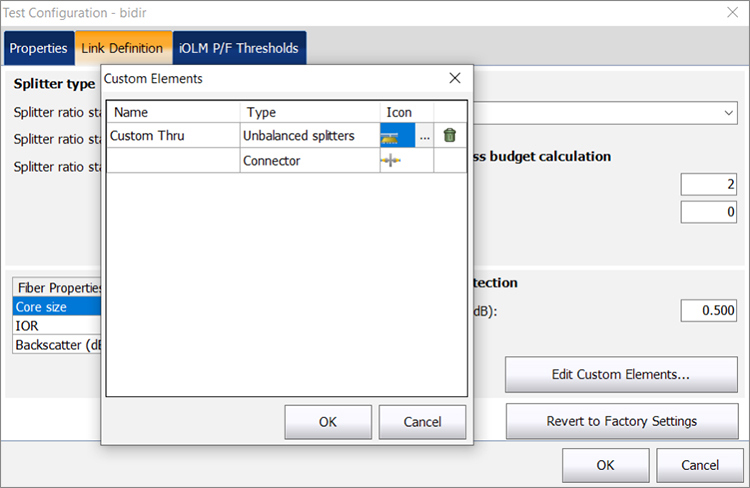 iOLM: users can now create custom elements based on ‘unbalanced splitters’ type