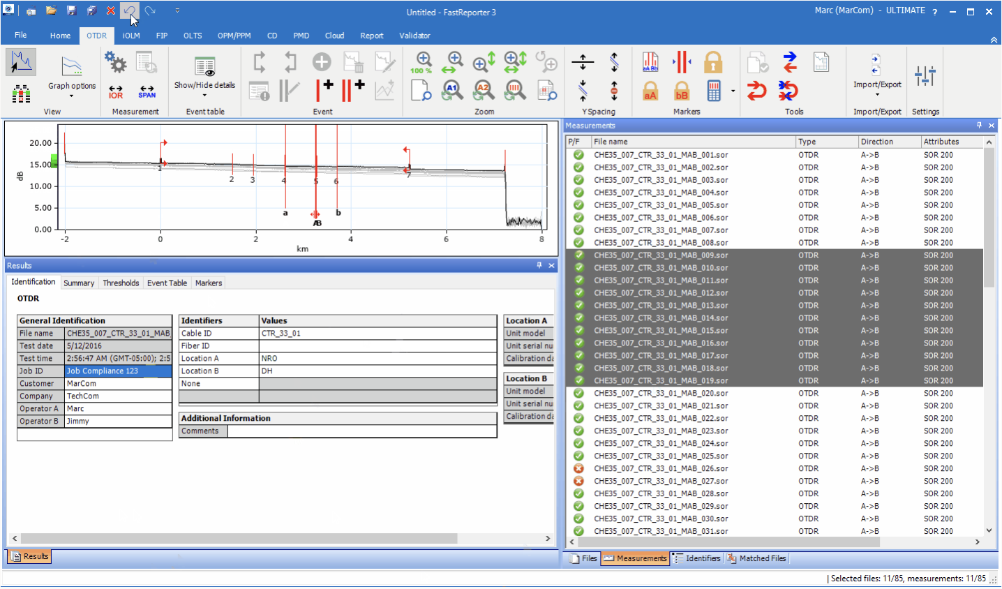 Undo/redo operation related to test documentation